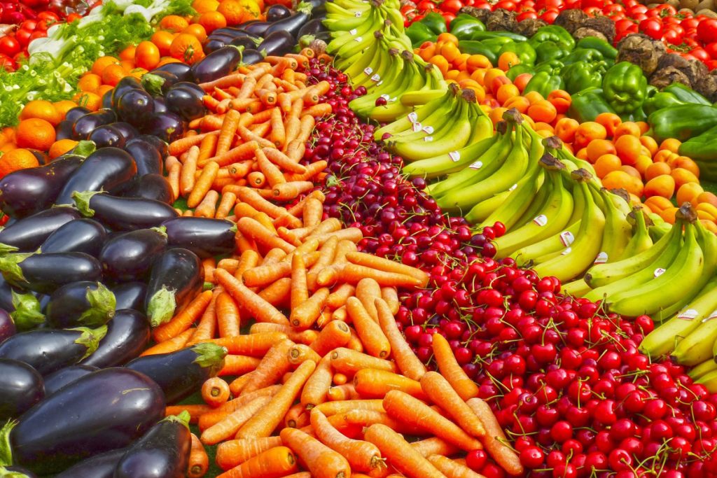 abundance of fruit and vegetables